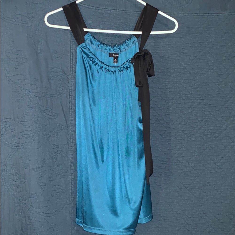 Gorgeous silky teal top